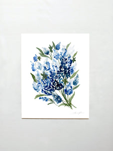 Bluebonnet Bouquet No. 2, Framed - Serve Coffe Co.