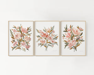 Pink Floral Bundle, Framed - Serve Coffe Co.